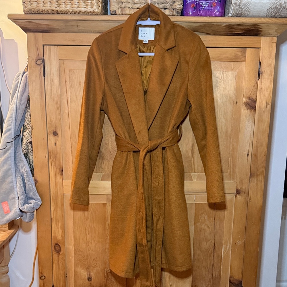 A. New Day Brown Belted Coat